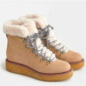 J.Crew Nubuck Winter Boots Wedge Crepe Sole boots